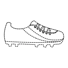 Foto auf Leinwand shoe soccer icon equipment sport vector illustration © Gstudio