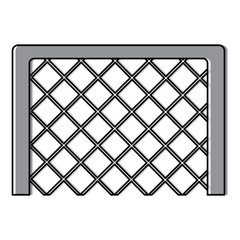 soccer goal grid equipment icon vector illustration