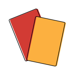 two cards soccer element equipment vector illustration