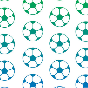 ball football soccer pattern image vector illustration design  blue to green ombre