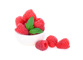 Raspberry isolated on white background