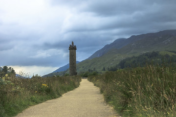 Glenfinnan Monument, Fort William and Lochaber, Scotland, United Kingdom. August 2016