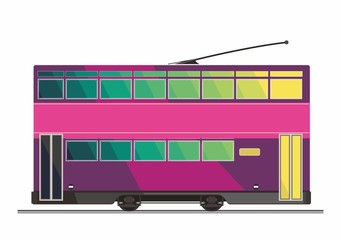 "Hong Kong Ding Ding" A classic and unique style of double-deck tram.