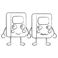 notebooks school supplies kawaii icon image vector illustration design  black sketch line