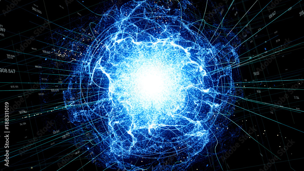 Poster technological abstract background.