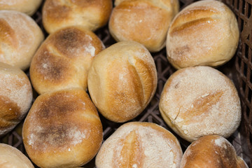 baking pastries and bread in an oven at a bakery