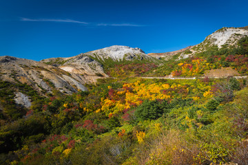Bandai azuma skyline at Fukushima in autumn