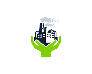Fototapeta premium Center Factory Icon Logo Design Element