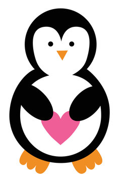 Valentines Day Heart Penguin
