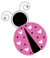 Pink Valentines Ladybug