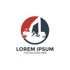 Mining company logo related. vector. editable