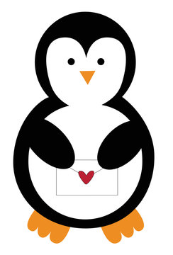 Valentines Letter Penguin
