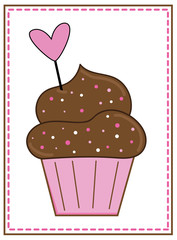 Happy Valentines Day Cupcake