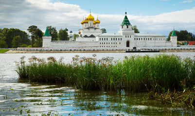 Male Ipatievsky Monastery at cloudy day in Kostroma, Russia