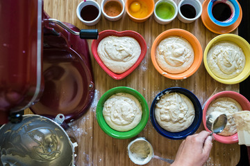 Baking a Rainbow Cake