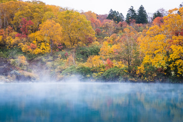 Jigokanuma Pond at Aomori prefecture in autumn