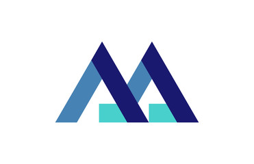 AA Blue Ribbon Letter Logo