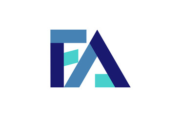 FA Blue Ribbon Letter Logo