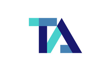 TA Blue Ribbon Letter Logo