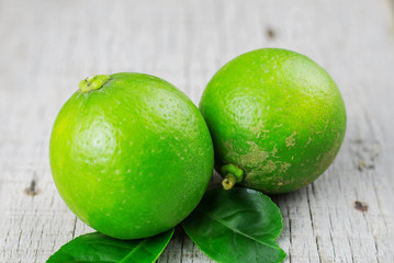 Lime on wooden.