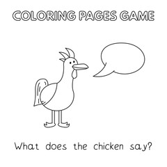 Cartoon Chicken Coloring Book