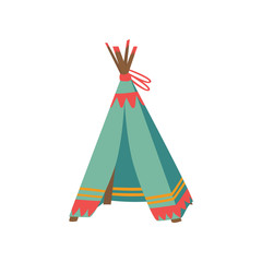 Tepee tent for childrens games, hut for kid cartoon vector Illustration © Happypictures