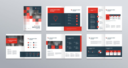 Naklejka na ściany i meble template layout design with cover page for company profile ,annual report , brochures, flyers, presentations, leaflet, magazine,book . and vector a4 size for editable.