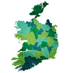 アイルランド　地図　国　アイコン