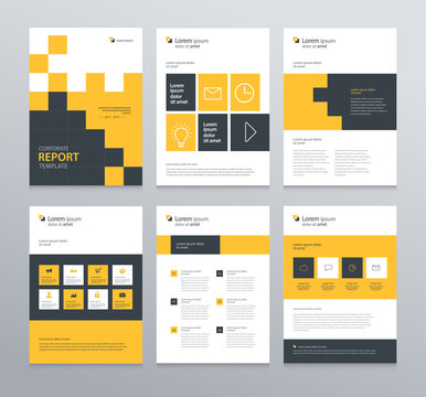 business company profile ,annual report , brochure , flyer, presentations,magazine,and book  layout template, with page cover design and  info chart element. vector a4 size for editable.