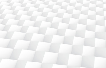 White tilt cubes background