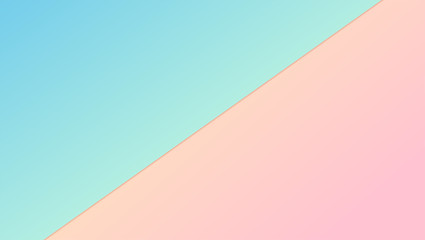 Obraz premium Paper with two color background, idea for banner. Horizontal abstract geometric compositions with paper sheets for card, poster, brochure. 3D illustration