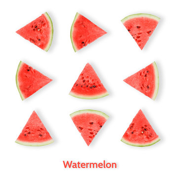 watermelon pattern, on the white background, abstract