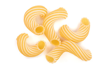pasta isolated on white background top view. Flat lay