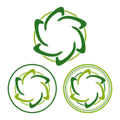 Abstract round shapes templates for eco technology logo.