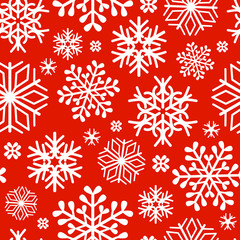 Snowflake Seamless Pattern, Wrapping, Backgrounds