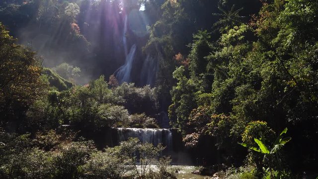 Thi Lor Su waterfall, biggest waterfall in Thailand