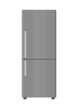 Refrigerator isolated on white background. Flat design. Vector illustration.