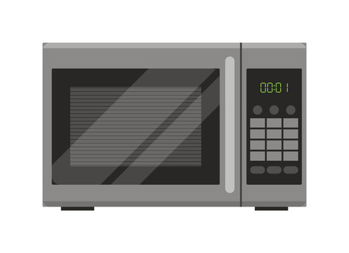 Microwave. Flat design. Vector illustration.