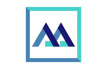 AA Square Ribbon letter Logo