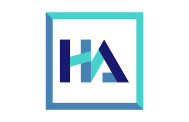 HA Square Ribbon letter Logo