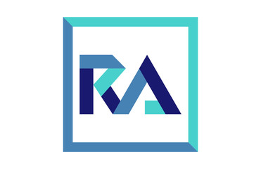 RA Square Ribbon letter Logo