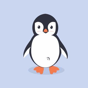 Cute Penguin cartoon illustration