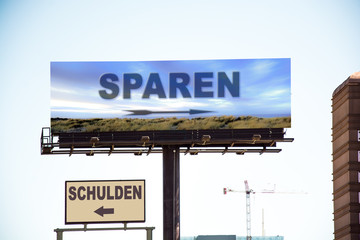 Schild 298 - Sparen