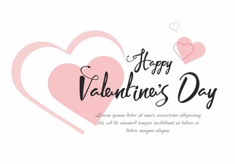 Valentine's Day party  background with pink hearts