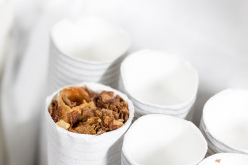 White cigarettes in a pack.