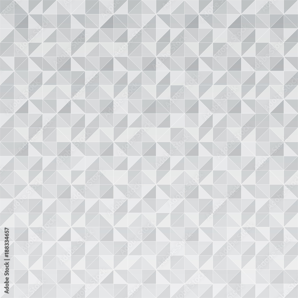 Aufkleber abstract geometric triangle pattern mosaic on gray and white color background.
