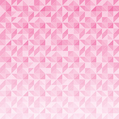 Abstract geometric triangle pattern mosaic on pink color background.