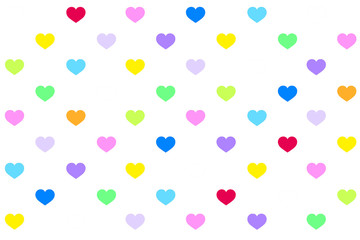 カラフルハート模様