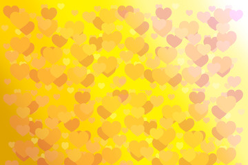 ハート金色背景