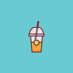 ice food icon flat illustration full vector